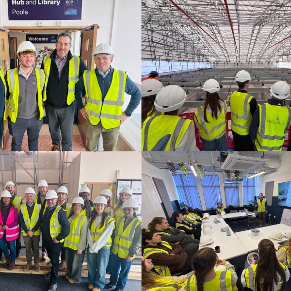 Spetisbury Construction hosts AUB architecture students at Poole Library RAAC project